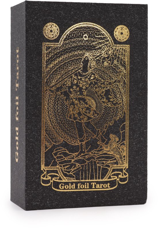 Foto: Goudfolie tarot kaarten set met boek tarotkaarten tarot deck orakelkaarten tarot cards oracle deck tarot kaarten engels met uitleg
