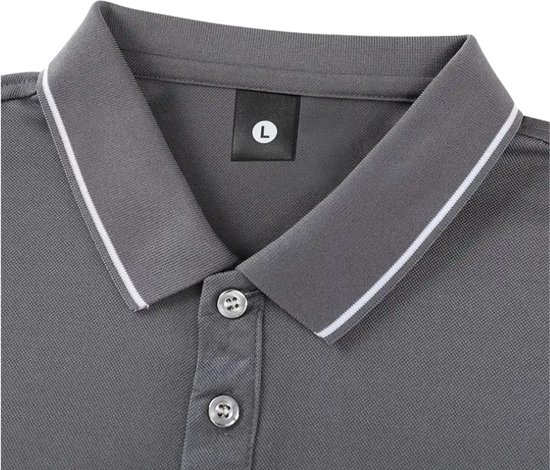 Bovista Golf Shirt Heren - T-shirt - Golfkleding - Golfen - Golf Accessoires - Polo Shirt - Grijs - Maat M van Bovista — afbeelding 5