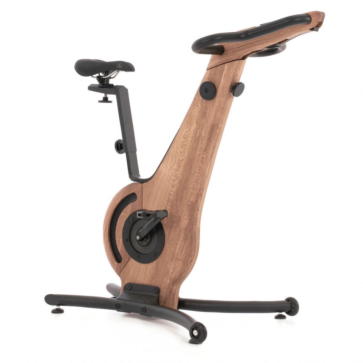 NOHRD Bike Eiken Vintage - Luxe Houten Hometrainer met App,