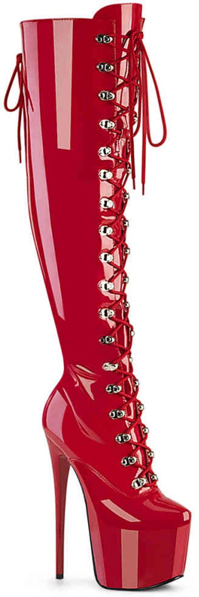 Pleaser JUBILANT-3012 Plateau overknee Laarzen 41 Shoes Rood
