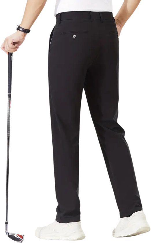 Bovista Golfbroek Heren - Golfkleding - Golfen - Golf Accessoires - Nette Pantalon - Zwart S - Maat 46 van Merkloos — afbeelding 4