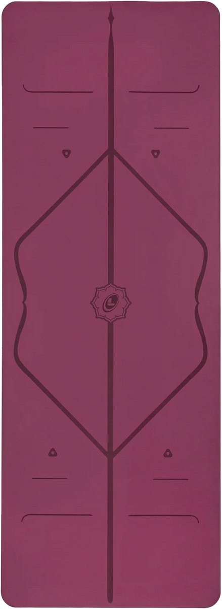 Liforme Yoga Mat - 185 cm x 68 cm x 0,42 cm - Kastanje Bruin (Maroon) | Duurzame en comfortabele yogamat met perfecte grip voor de ultieme yogasessie | thumbnail 8