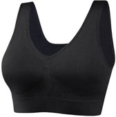 Comfort BH Maatje Meer Soft pads Zonder beugel -Sport BH - A Bra - Zwart 3XL