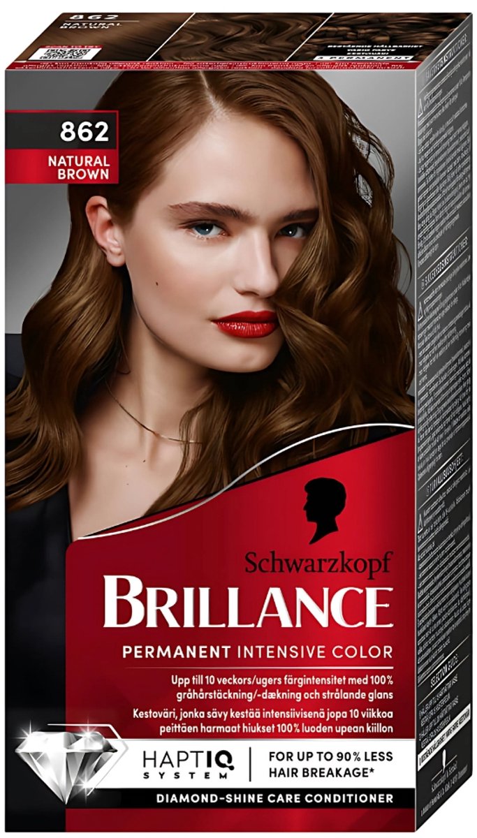 Schwarzkopf Vital - Haarverf - Brillance - 862 Natuurlijk bruin - 60 ml