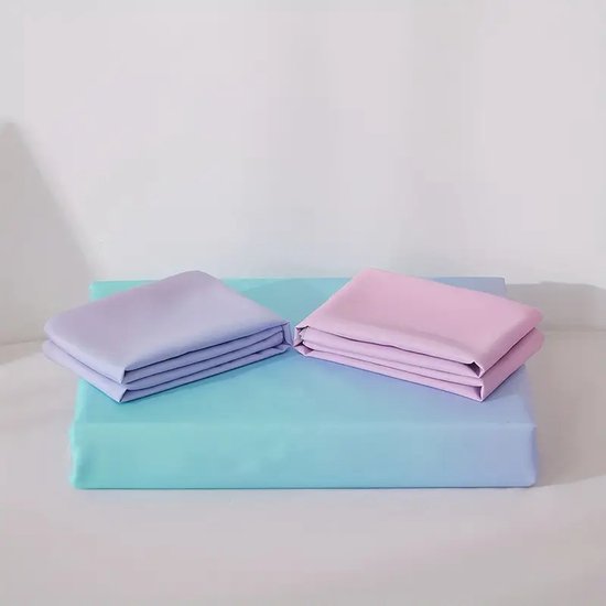 Eenpersoons Dekbedovertrek 140 x 200 - Regenboog - Unicorn - Eenhoorn - Pastel - Mooie Kwaliteit - Kind - Tiener - Volwassene van Primaviera Deluxe — afbeelding 3