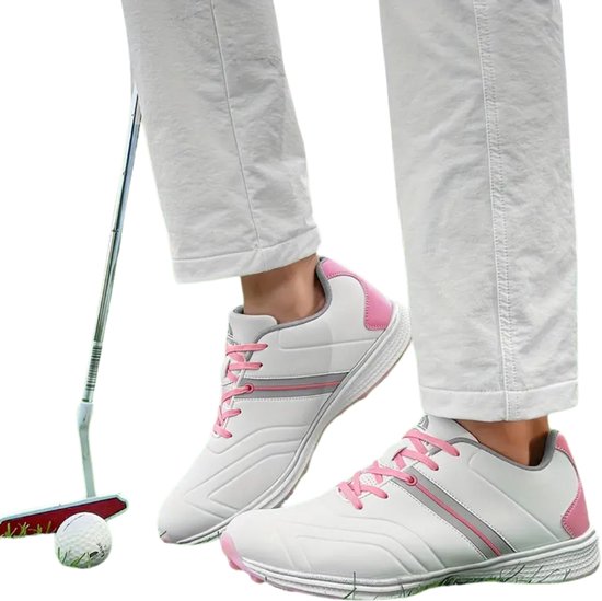 Livano Golfschoenen Dames- Sneakers - Golfkleding - Golfschoenen Antislip - Waterdicht - Golfen - Wit & Blauw - Maat 40 van Merkloos — afbeelding 3