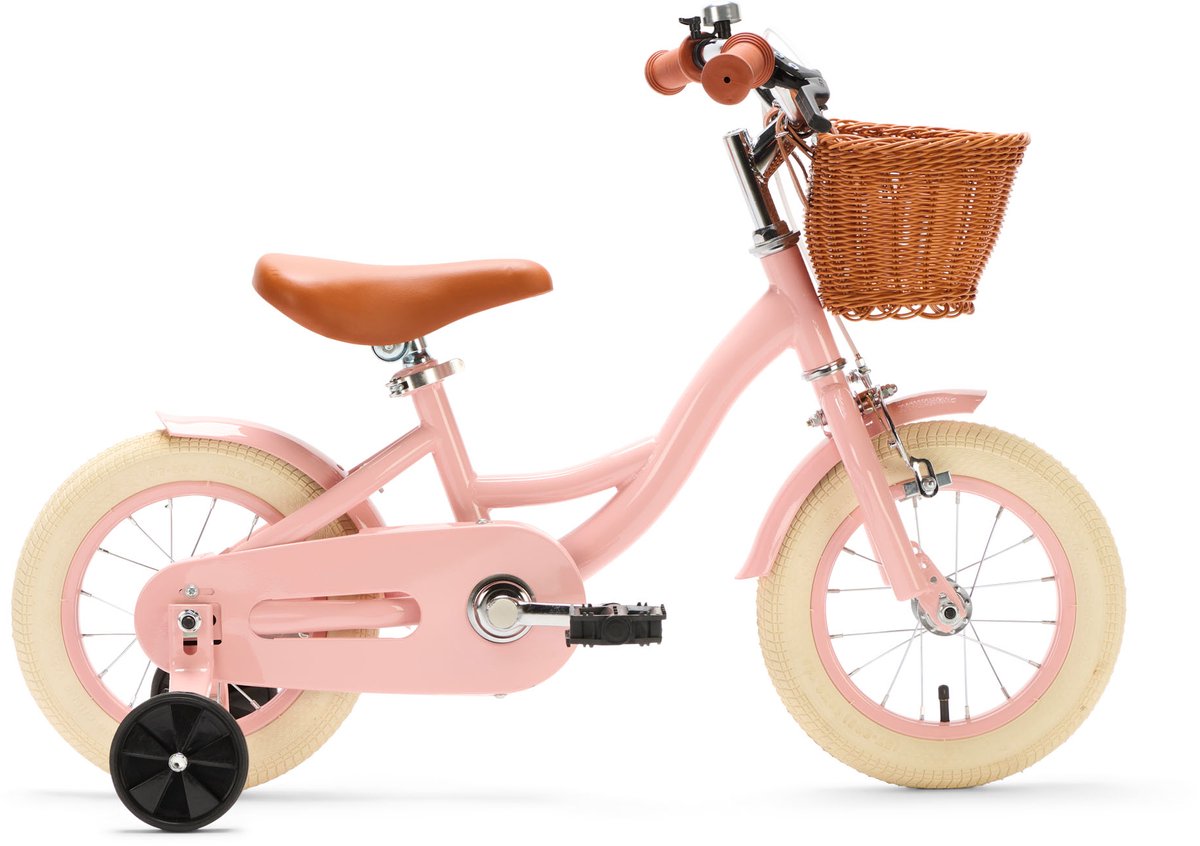 Generation Blanco 12 Inch Roze – Kinderfiets met Mandje - Fiets voor kinderen van 2 tot 4 jaar