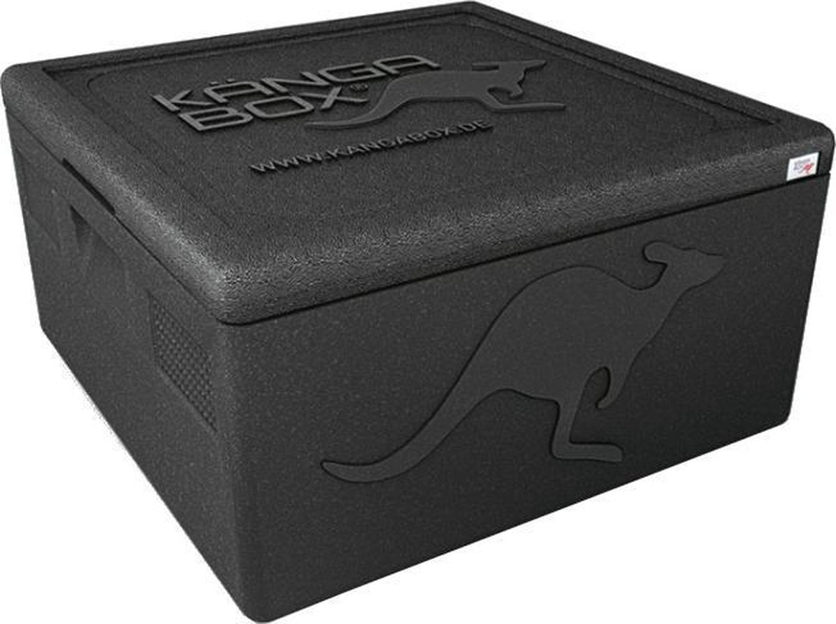 Kängabox Pizza - Small 41x41 Thermobox - Koelbox - 32 Liter - 410 x 410 x 330 mm - Zwart