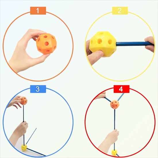 Fort Bouwpakket XL met 122 Onderdelen - Incl. Opbergzak & E-book - Constructiespeelgoed - Speeltent - Educatief Speelgoed - Bouwspeelgoed - Hut Bouwen