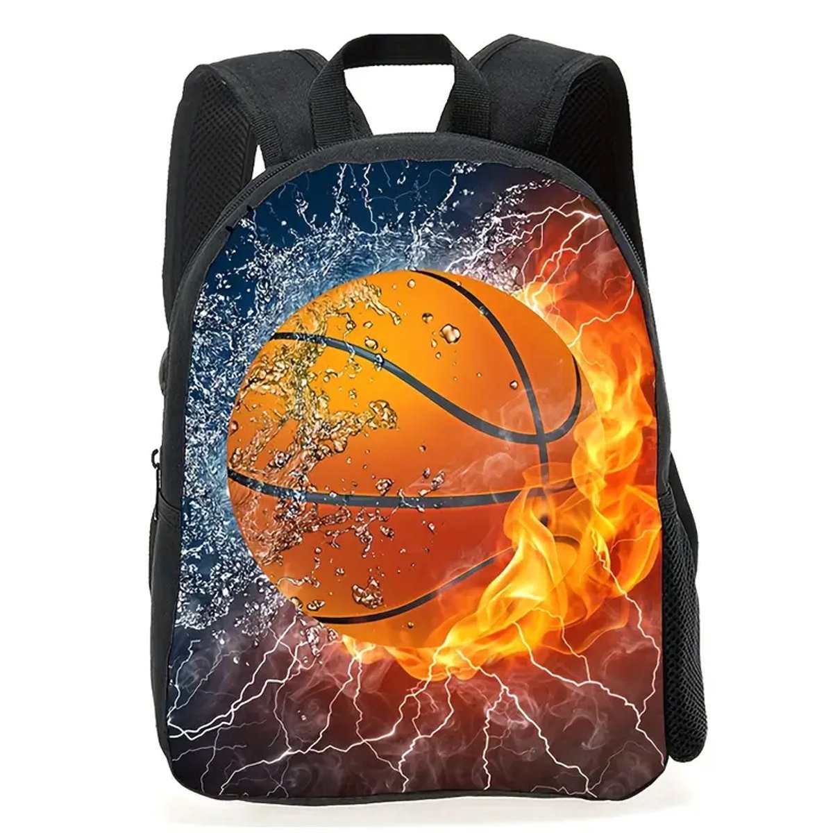 Basketbal Rugzak | Basketbal patroon Rugtas | Rugzak Meisje | Rugzak Jongens | Mooie rugzakken met Basketbal | 12 liter | Kinder Rugzak