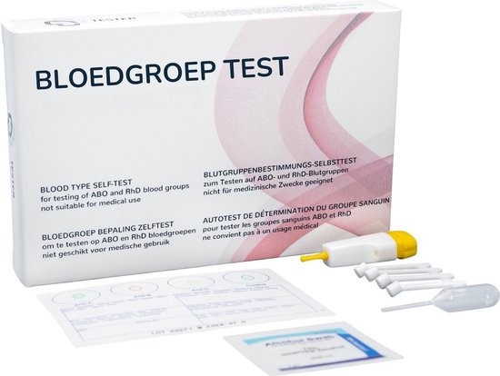 Bloedgroep Test - Bloedtest - Thuistesten - Bloedgroep Zelftest - The Tester