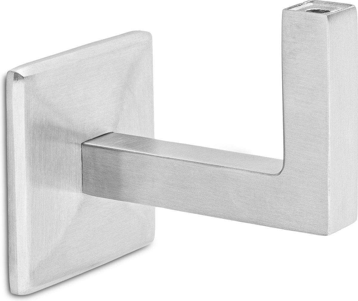 RVS trapleuninghouder Model K – Vlak zadel – Blinde bevestiging (incl. bevestigingsmateriaal)