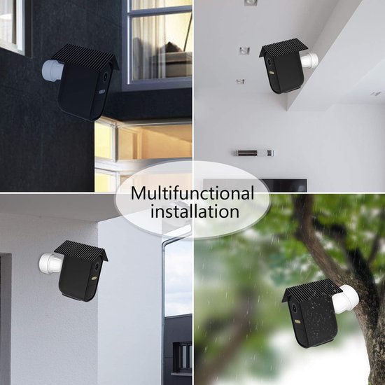 2 stuks - Zwart - Beschermende siliconen hoes voor eufyCam 2C en eufyCam 2C Pro - Siliconen hoes voor eufyCam 2C/2C Pro - Eenvoudig te installeren - Regen-/sneeuwbestendig van mannajods — afbeelding 2