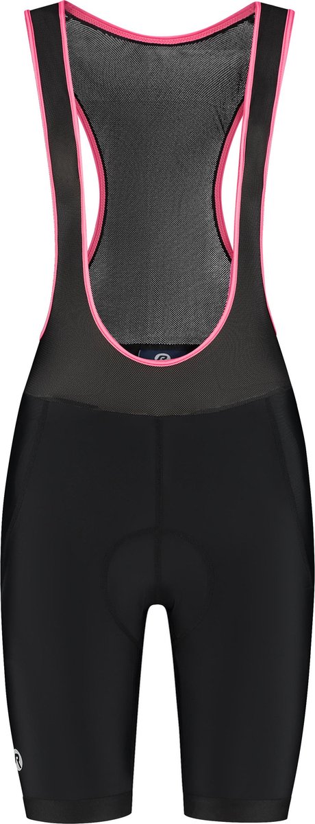 Rogelli Core Fietsbroek Dames - Met Zeem en Bretels - Wielrenbroek - Zwart/Roze - Maat XL van Rogelli — afbeelding 2