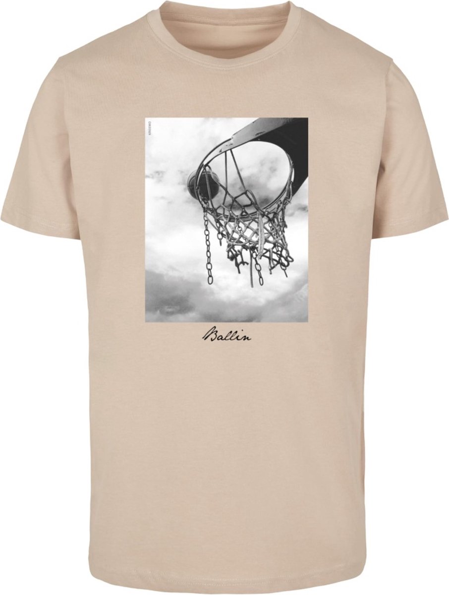 Mister Tee Ballin 2.0 Heren T-shirt S Beige
