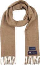 Écharpe adaptée à carreaux en laine mérinos Beige - Taille - Homme