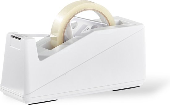 Professionele Plakband Houder - (Wit) - Tape Dispenser - Extra Zwaar (1400G) - Voor Professioneel Gebruik