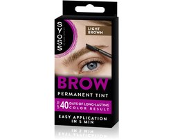 SYOSS Brow Tint Lichtbruin - Permanente Wenkbrauwverf – Starterskit - Langdurige Kleur – Natuurlijke Look - Tot 10 toepassingen