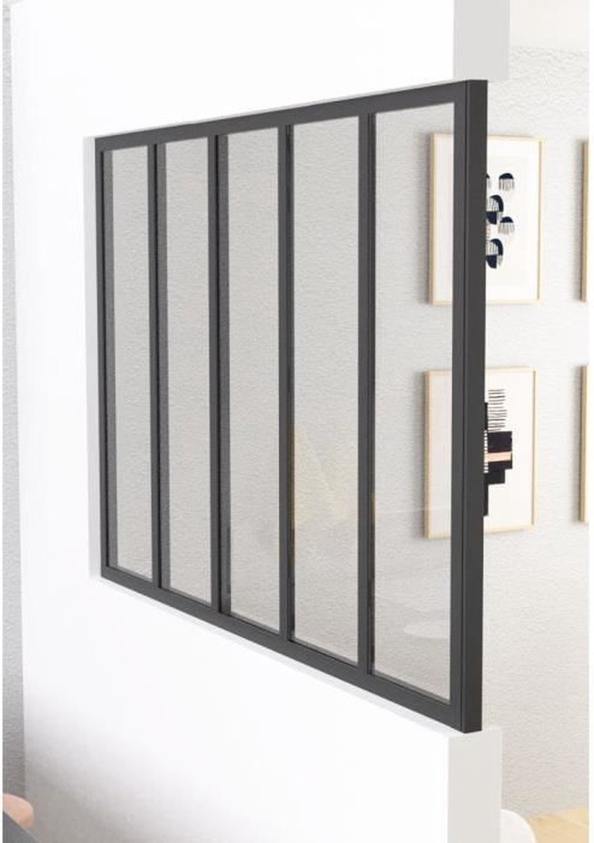 OPTIMUM Zwarte glazen dakafsluitpaal - 108 cm
