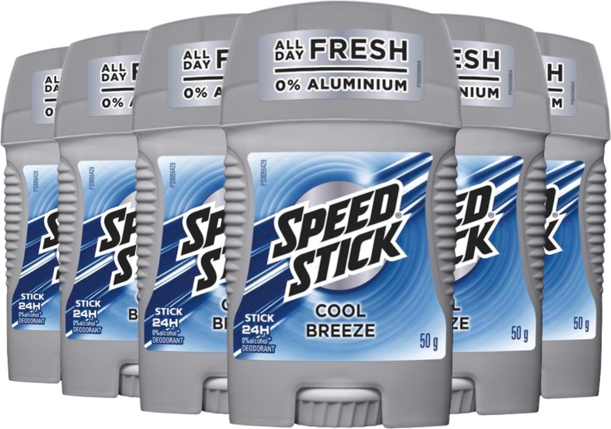 Mennen Speed Stick Cool Breeze Deodorant Man - Deodorants - 24H Fris en Zelfverzekerd - Deodorant Man Voordeelverpakking - 6 x 60 g