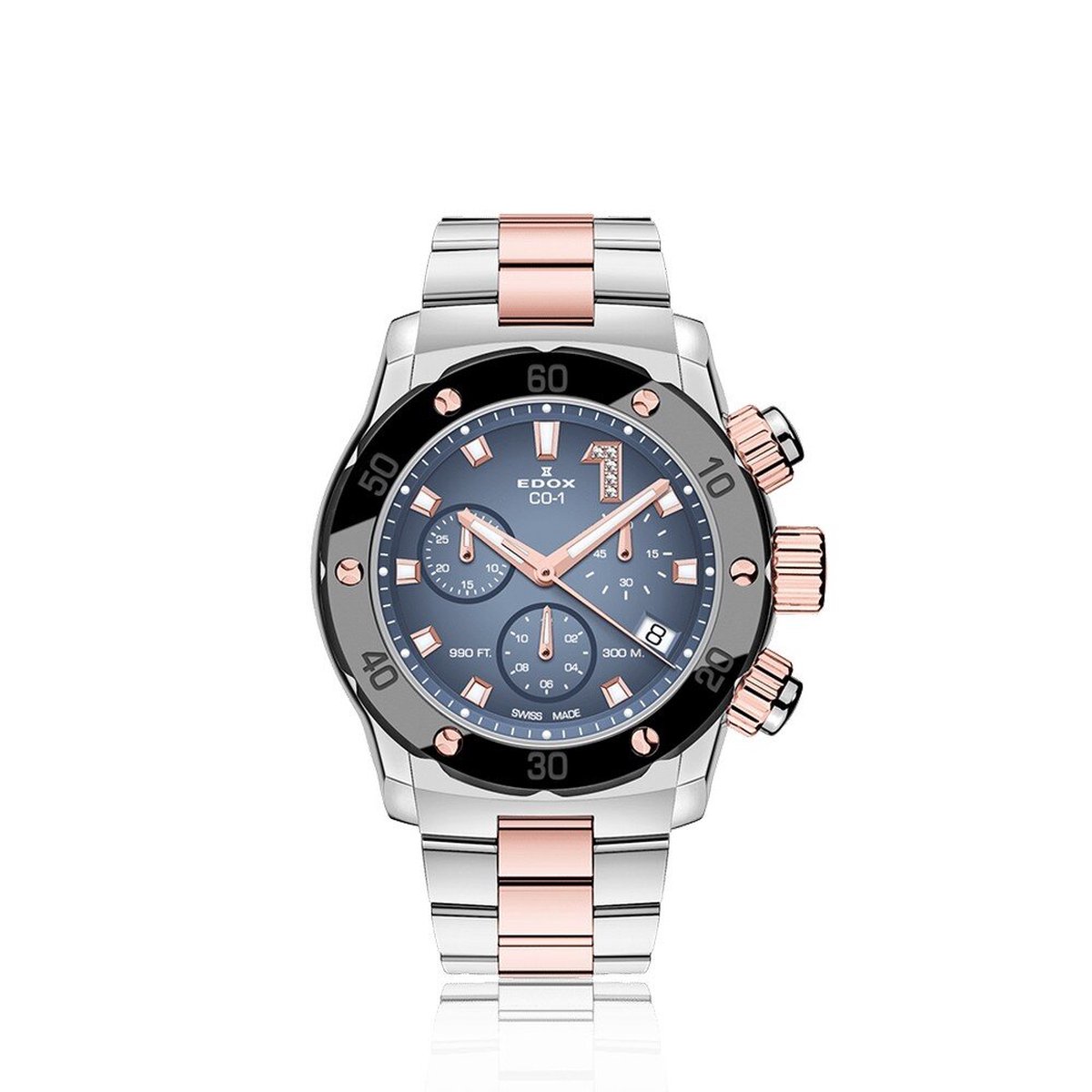 EDOX CO-1 Chronolady Diamonds 10255-357RM-BUIDR vrouwen horloge