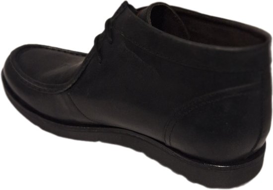 BASE LONDON-BOTTINES HOMME-OILY BLACK- CUIR- BOTTINES À LACETS-TAILLE 42