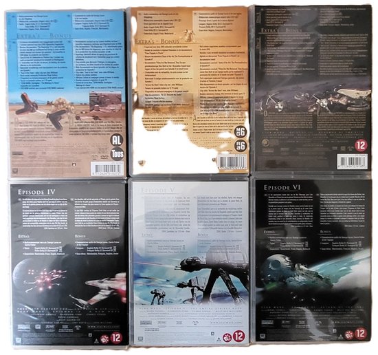 Star Wars deel 1 t/m 6 - 9 dvd's - The Phantom Menace, Attack of