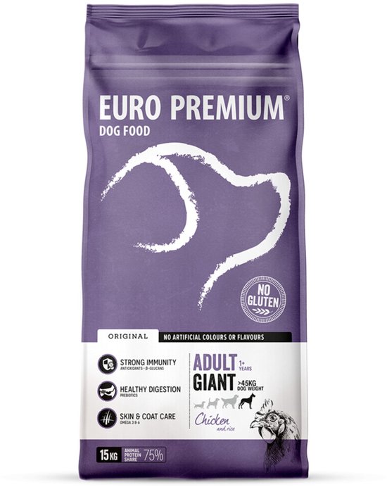 Euro-Premium Adult Giant Kip - Rijst 15 kg