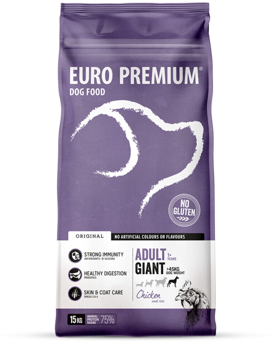 Euro Premium Adult Giant Chicken & Rice hondenvoer 2 x 15 kg