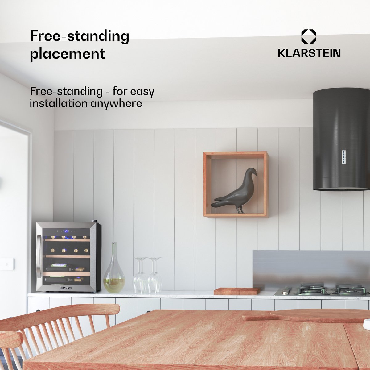 Klarstein Vinamour 12 Uno Wijnkoelkast - Inhoud: 12 Flessen - afbeelding 3