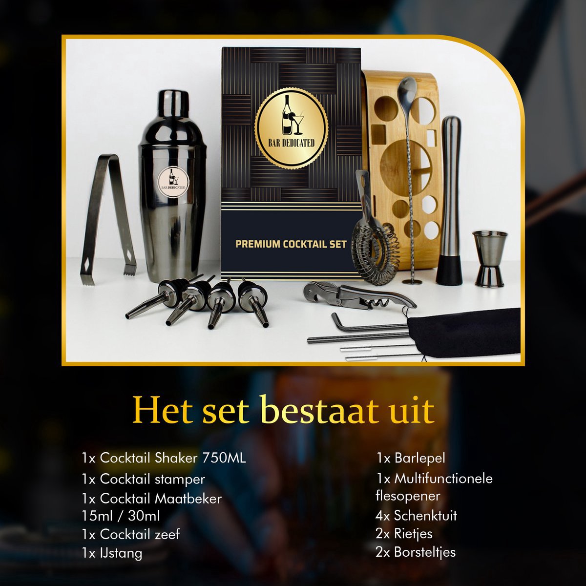Support De Rangement Pour Outils De Bar - Porte-shaker Cocktail En Acrylique - Noir - Pour Bar Maison Ou Professionnel