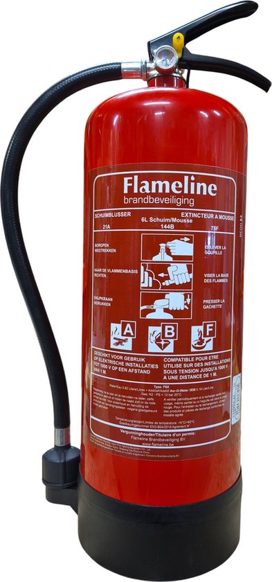 Benor schuimblusser 6 liter ABF - Geschikt voor brandklasse ABF...
