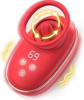 PureVibe® Evoque 3-in-1 Sex Toys voor Vrouwen - Likkende Luchtdruk Vibrator voor Clitoris - Vibrators voor vrouwen - Sekspeeltjes - Cadeau voor Koppels | Deep Red