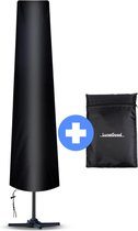 LunaGood Parasolhoes - Weerbestendige parasolhoes - Waterdichte parasolhoes - Met rits, trekkoord en opberghoes - Oxford 210D - 250cm x 60cm