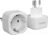 Voomy 2x Travel Plug Type J - Prise universelle pour Suisse / Liechtenstein / Madagascar / Rwanda - Adaptateur de voyage - 2 pièces - Wit