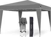 Bol.com LifeGoods Partytent Plus - Opvouwbare tent - 3x3 m - Easy Up - Versterkt Frame - Waterdicht – Draagtas - Grijs aanbieding
