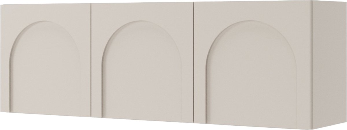 Selsey ARKADIA - TV-kast met drie deuren en gefreesde fronten, Kasjmiergrijs 150 cm Kasjmier grijs