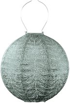 Lumiz Solar Buitenlamp - Buitenverlichting - Lampion - Solar Tuinverlichting - Folia Rond - 30 cm - Sage Green