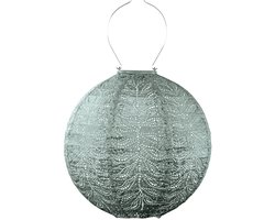 Lumiz Solar Buitenlamp - Buitenverlichting - Lampion - Solar Tuinverlichting - Folia Rond - 30 cm - Sage Green