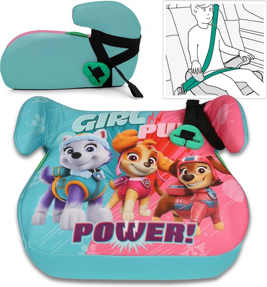 Paw Patrol Kinderzitje, autostoel, standaard voor meisjes 15-36 kg, 125-150 cm