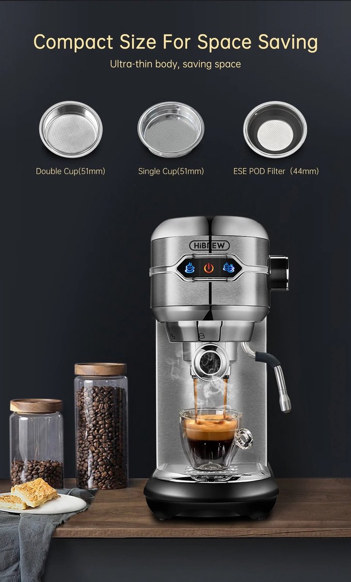 Cissé Koffiemachine Pistonmachine voor Espresso en - afbeelding 2