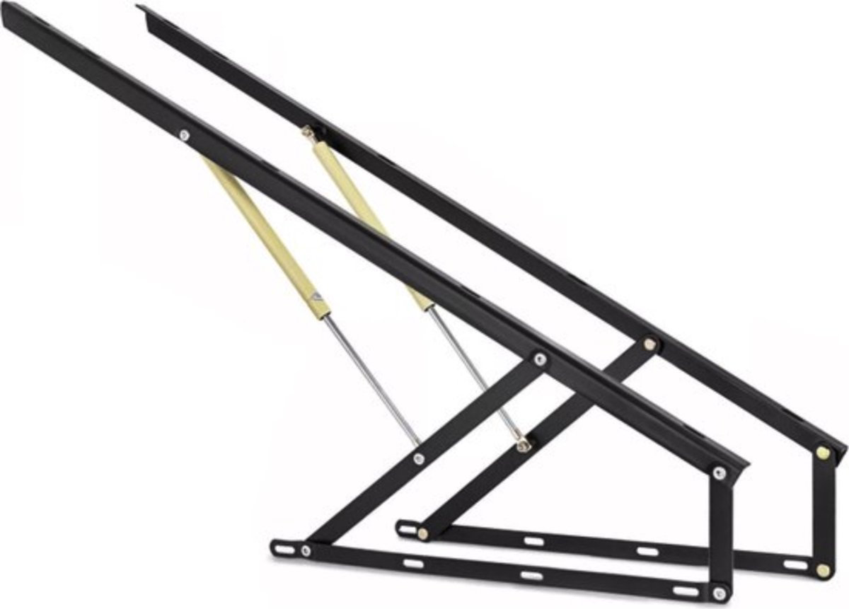 Bolt Edge Bedlift Mechanisme - Gasveer - Box Bed of Sofa Opslag - 152cm - Pneumatisch Zwart