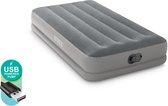 Intex Prestige Mid-Rise Luchtbed met ingebouwde USB pomp - 191 x 99 x 30 cm