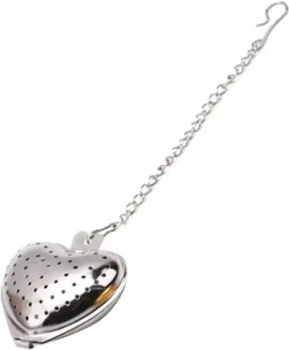 RVS Theefilter - Theemannetje - Tea Infuser - Theeaccessoires - Voor Losse Thee - Hart