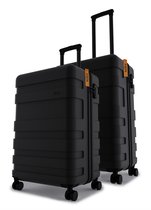 Bol.com Kofferset - 143L - Trolleyset TSA 2-delig - Handbagage en groot - Norix Onyx Black aanbieding