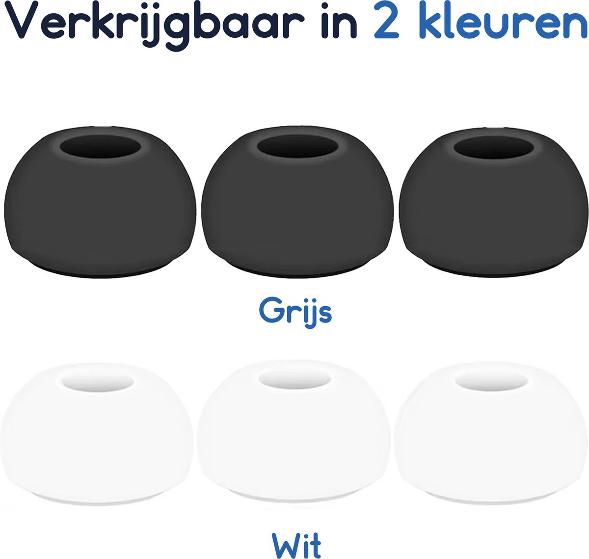 Ibley ComfortFit Siliconen oortips voor Samsung Galaxy Buds 3 Pro grijs - Siliconen Earplug - S/M/L formaat - 3 paar - 3 maten - Galaxy Buds 3 Pro oortips – foto 6