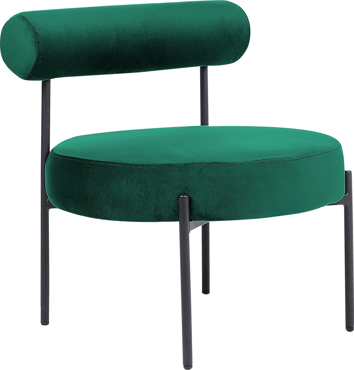 ALPHA - Fauteuil - Smaragdgroen - Fluweel