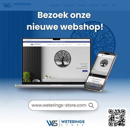 Weterings Store® - Décoration murale industrielle - Tête de lion géométrique - Décoration de salon - Métal - 69x70cm - Revêtement par poudre