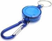 Jumada's Sleutelhanger - Uittrekbaar Koord - Met Karabijnhaak - Blauw
