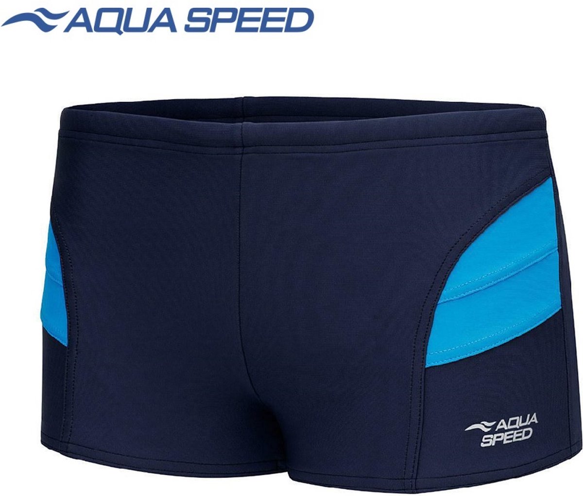 Aqua Speed Andy - Jongens Zwemboxer/ Zwembroek - Marineblauw/Blauw 122